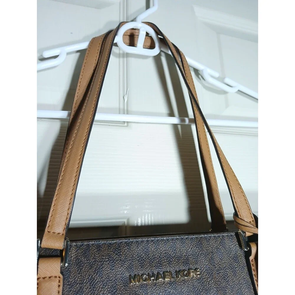 Michael Kors Brown Logo Tote Shoulder Bag